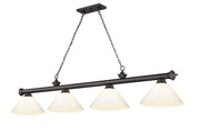 Z-Lite - 2306-4BRZ-PWH - Four Light Billiard - Cordon - Bronze