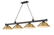 Z-Lite - 2306-4BRZ-SRB - Four Light Billiard - Cordon - Bronze