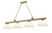 Z-Lite - 2306-4RB-AMO14 - Four Light Billiard - Cordon - Rubbed Brass