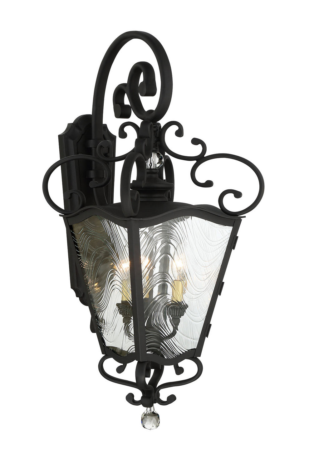 Minka-Lavery - 9333-661 - Three Light Outdoor Lantern - Brixton Ivey - Sand Coal w/Soft Brass