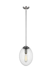 Visual Comfort Studio - 6601801EN7-04 - One Light Pendant - Leo-Hanging Globe - Satin Aluminum