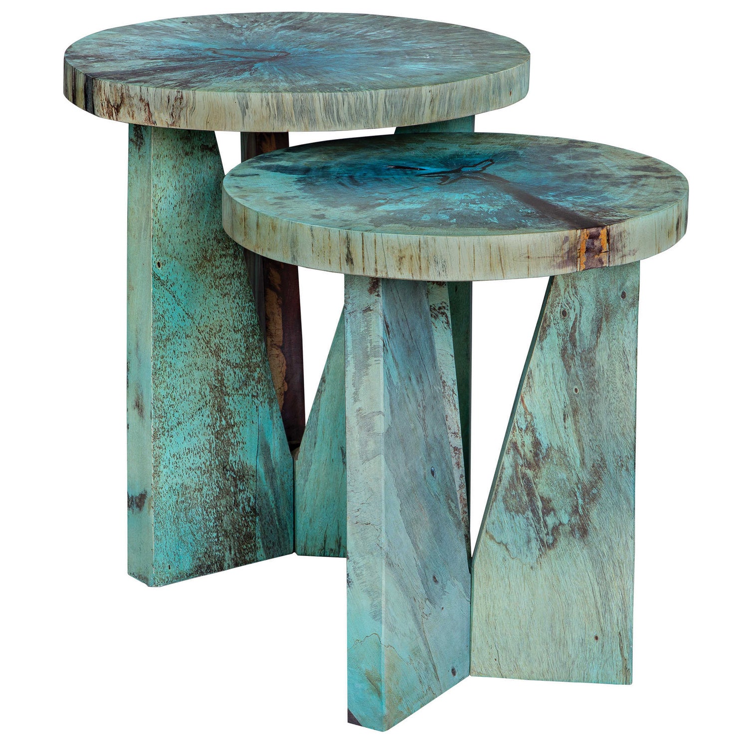 Uttermost - 25497 - Nesting Tables, S/2 - Nadette - Blue-green