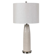 Uttermost - 28438 - One Light Table Lamp - Delgado - Brushed Nickel