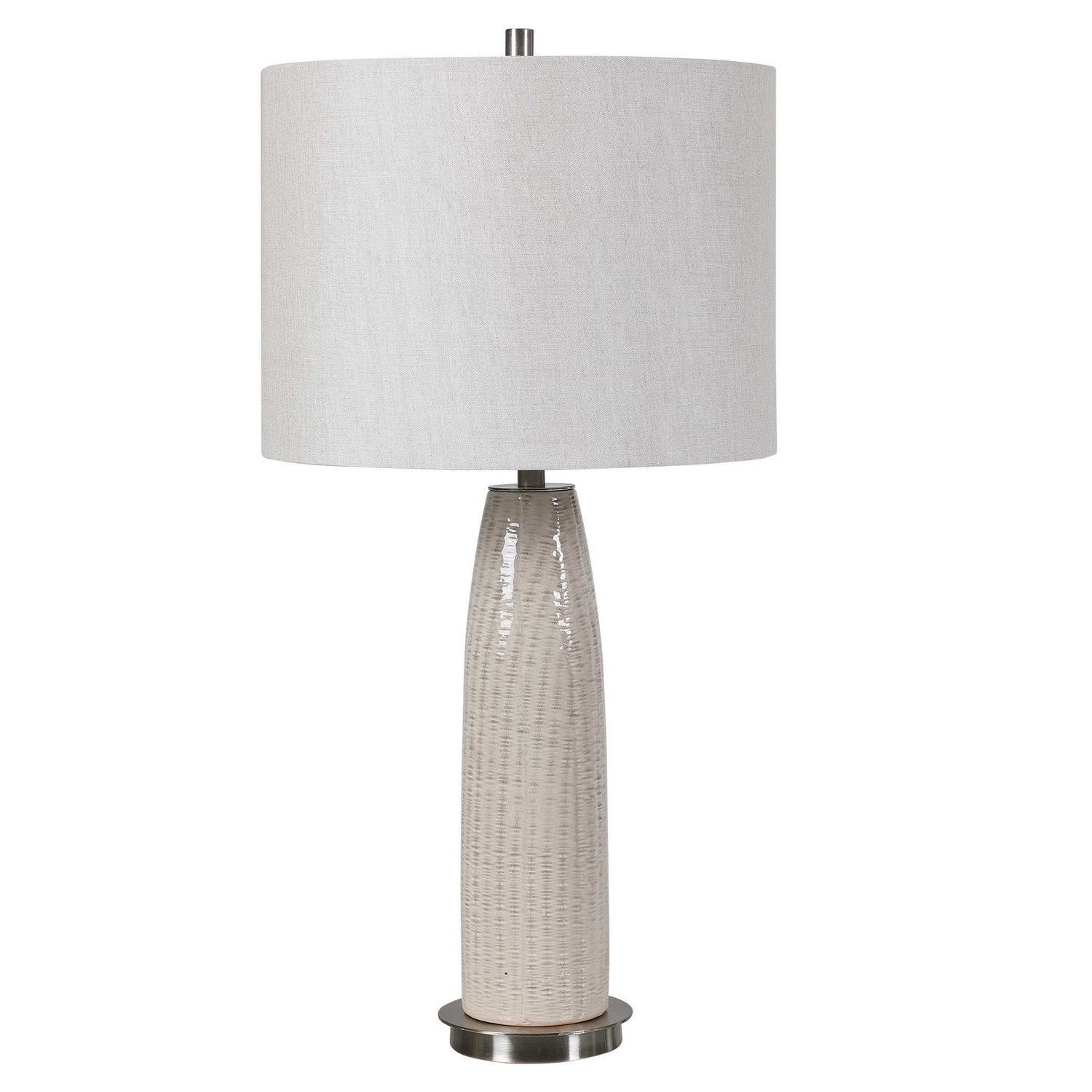 Uttermost - 28438 - One Light Table Lamp - Delgado - Brushed Nickel