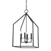 Mitzi - H514704L-AI - Four Light Pendant - Lena - Aged Iron