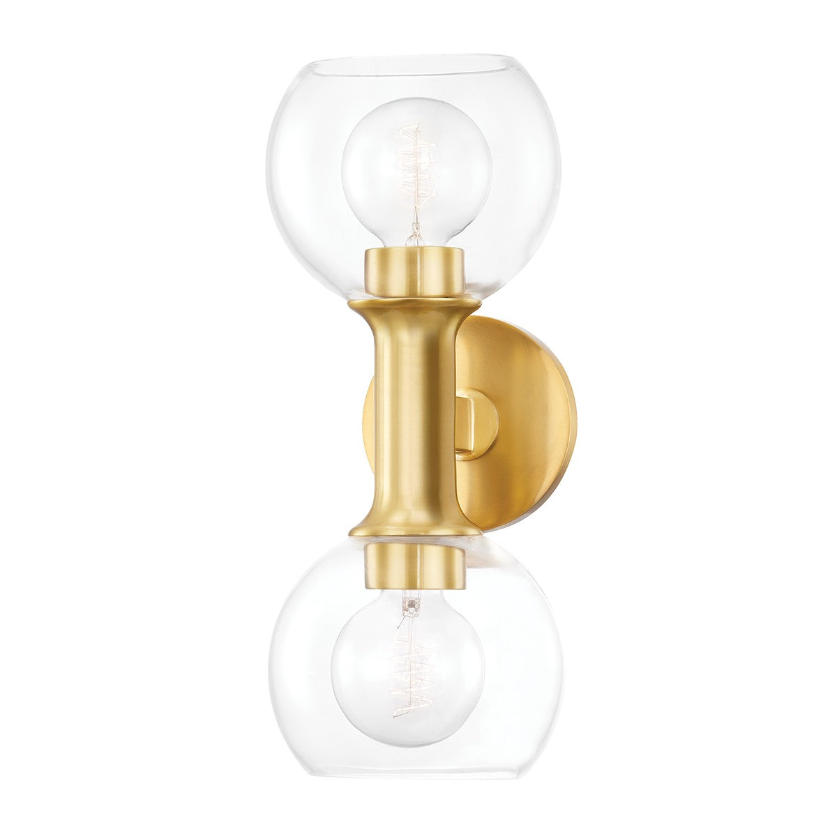 Mitzi - H543302-AGB - Two Light Bath and Vanity - Leslie - Aged Brass