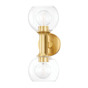 Mitzi - H543302-AGB - Two Light Bath and Vanity - Leslie - Aged Brass