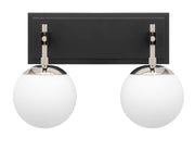 Varaluz - 352B02BLPN - Two Light Bath - Allie - Black/Polished Nickel