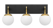 Varaluz - 352B03BLSB - Three Light Bath - Allie - Black/Satin Brass