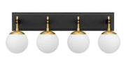 Varaluz - 352B04BLSB - Four Light Bath - Allie - Black/Satin Brass