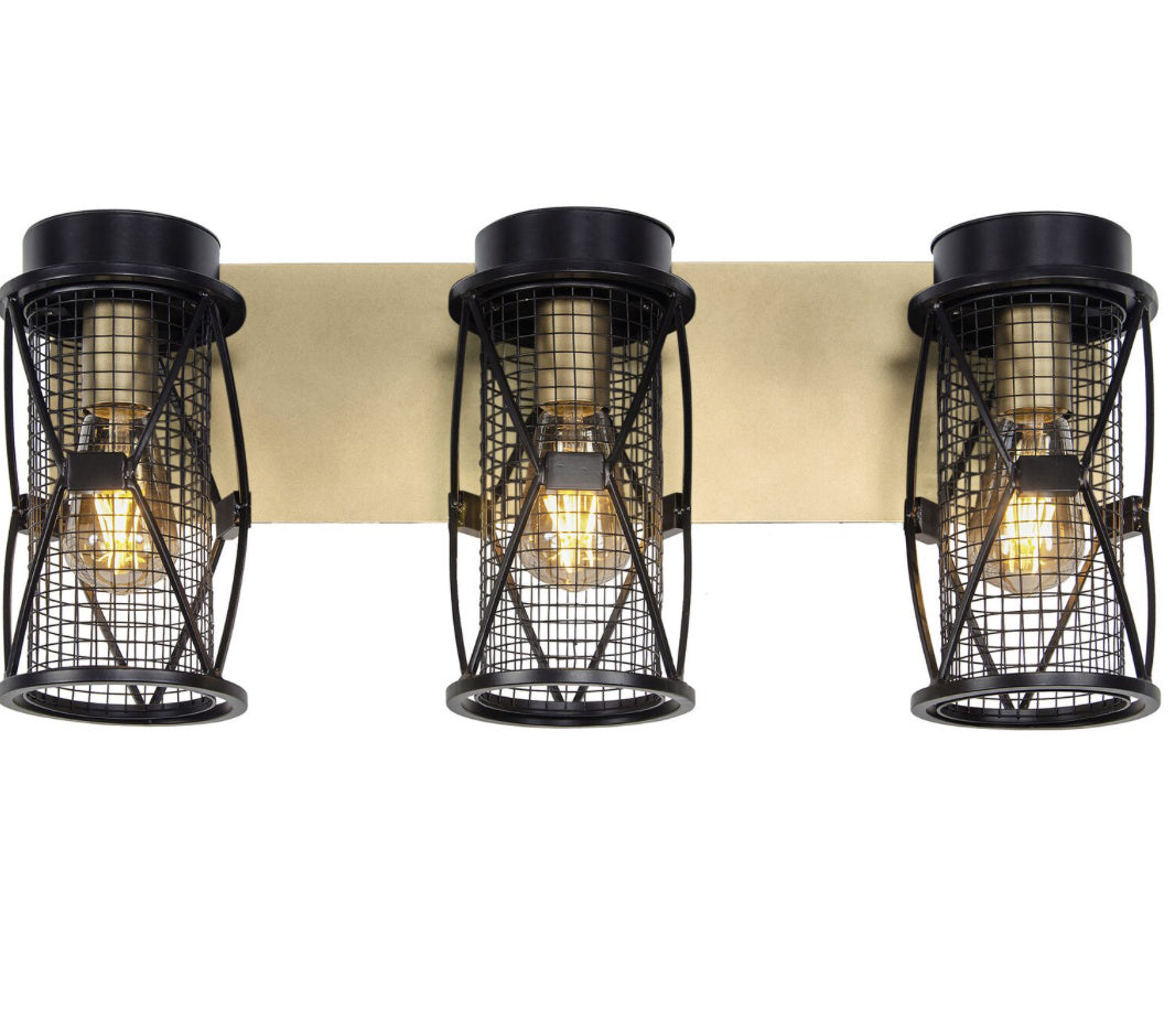 Varaluz - 612650 - Three Light Bath - Harlequin - Warm Bronze/Gold