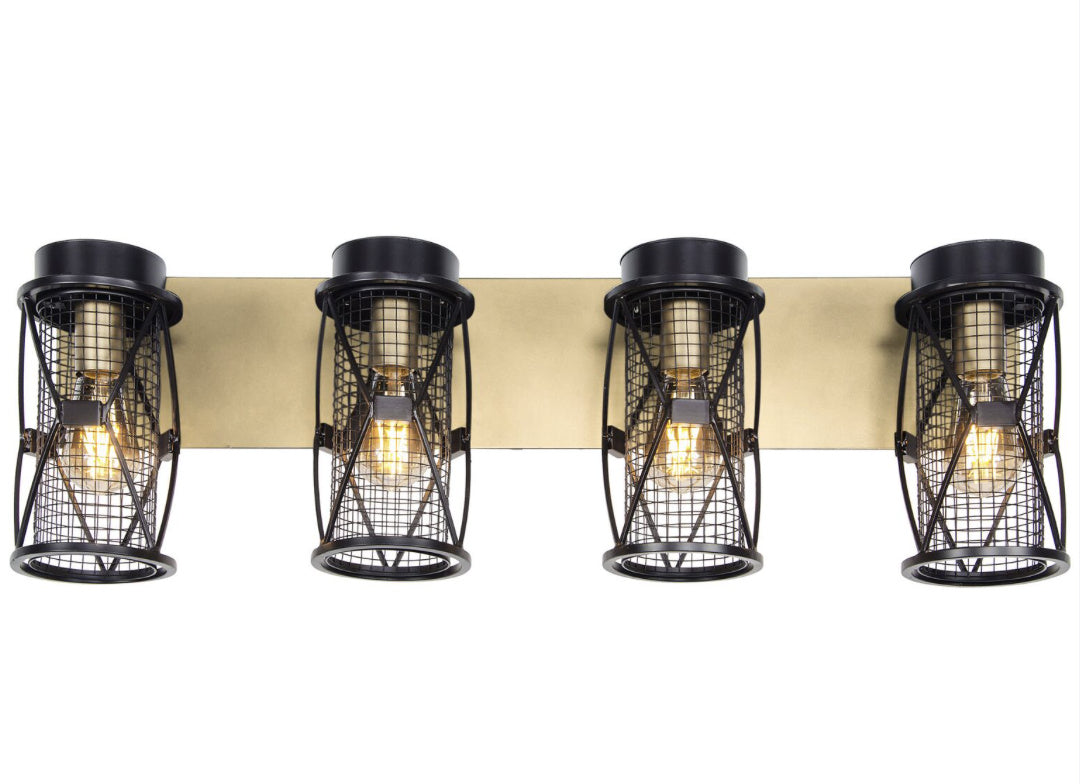 Varaluz - 612660 - Four Light Bath - Harlequin - Warm Bronze/Gold