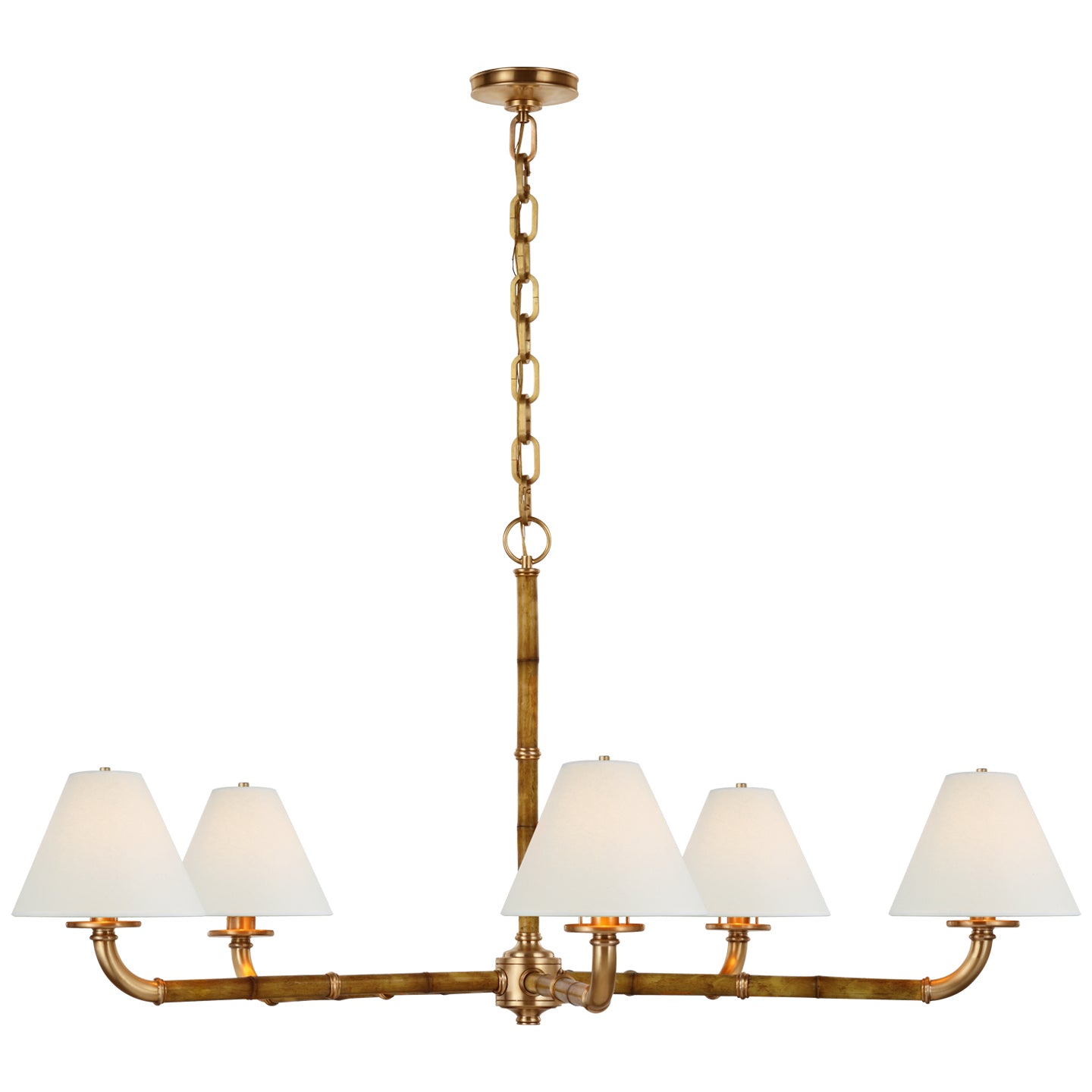 Ralph Lauren - RL 5685WB/NB-WP - LED Chandelier - Dalfern - Waxed Bamboo and Natural Brass