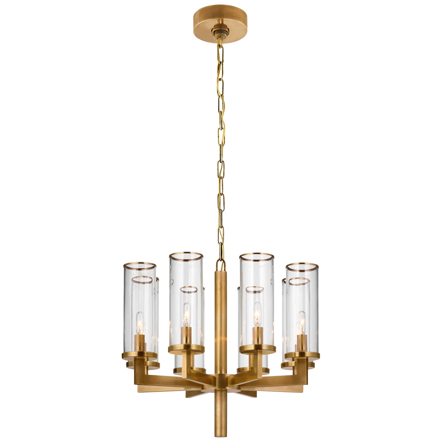 Visual Comfort Signature - KW 5200AB-CG - Eight Light Chandelier - Liaison - Antique-Burnished Brass