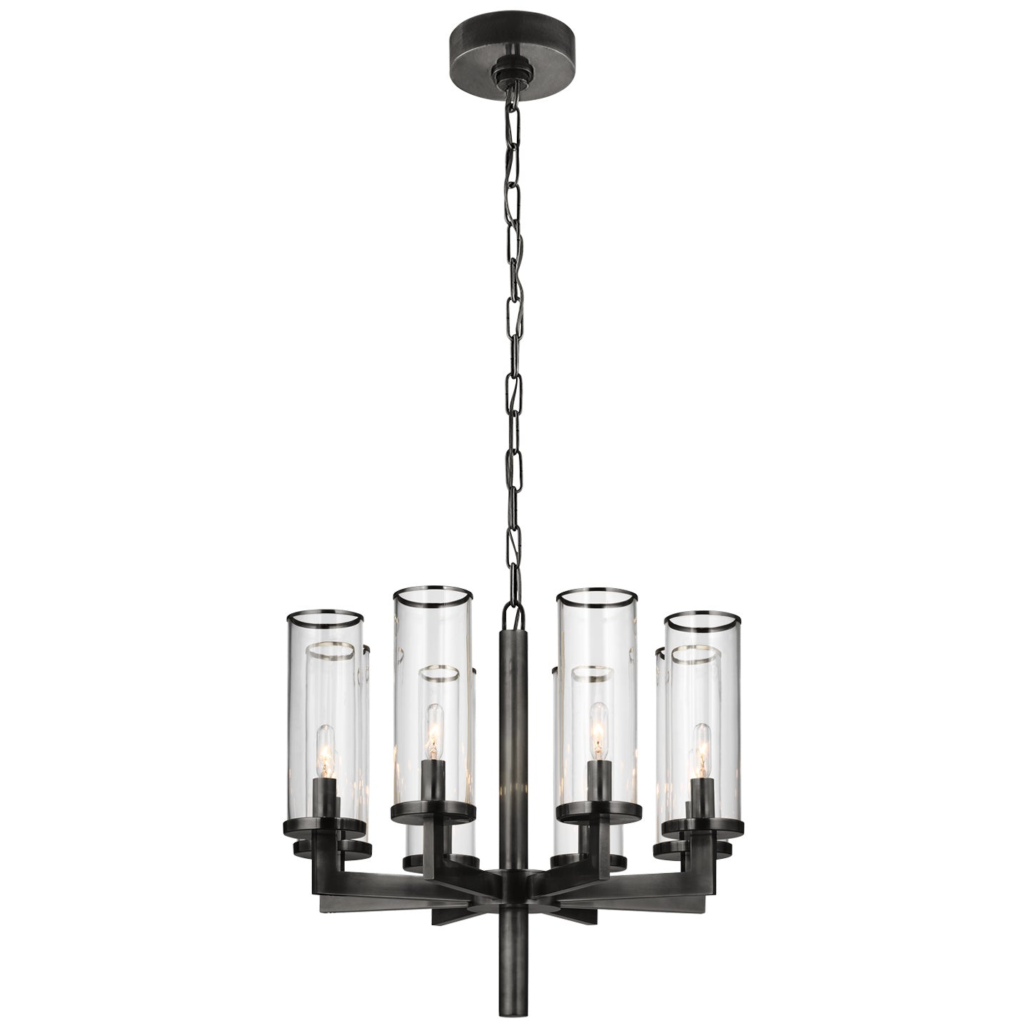 Visual Comfort Signature - KW 5200BZ-CG - Eight Light Chandelier - Liaison - Bronze