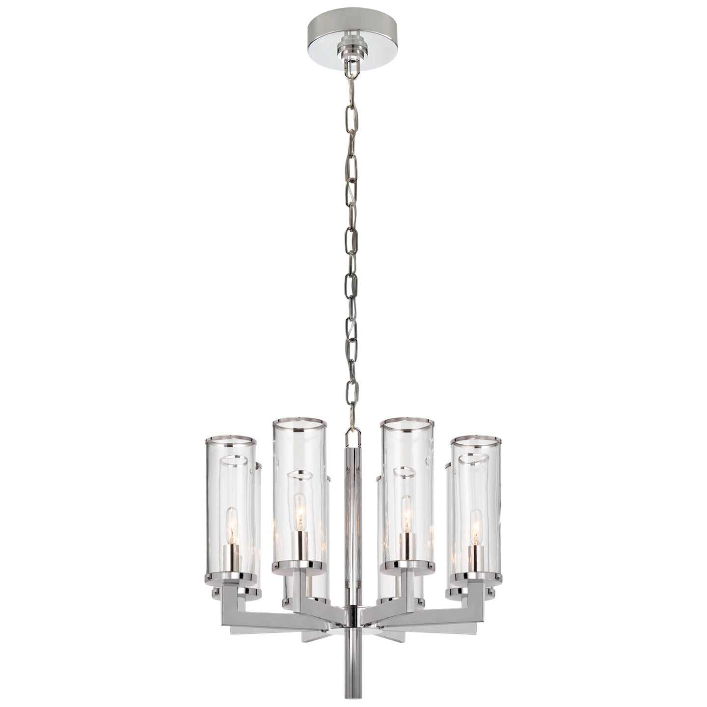 Visual Comfort Signature - KW 5200PN-CG - Eight Light Chandelier - Liaison - Polished Nickel