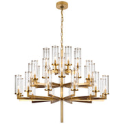 Visual Comfort Signature - KW 5202AB-CG - 32 Light Chandelier - Liaison - Antique-Burnished Brass