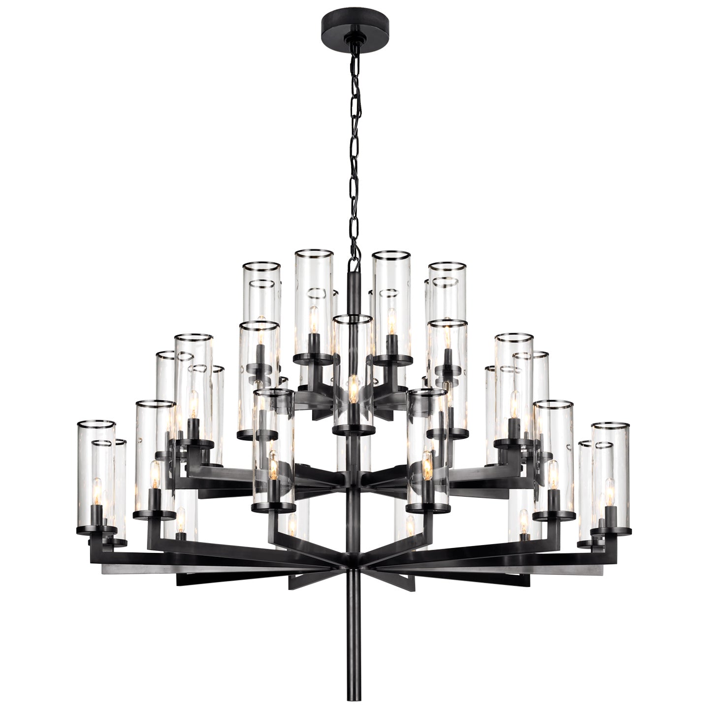 Visual Comfort Signature - KW 5202BZ-CG - 32 Light Chandelier - Liaison - Bronze