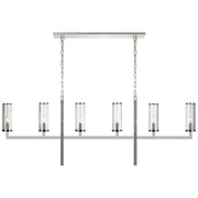 Visual Comfort Signature - KW 5203PN-CG - Six Light Linear Chandelier - Liaison - Polished Nickel