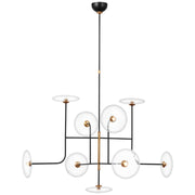 Visual Comfort Signature - S 5693AI/HAB-CG - LED Chandelier - Calvino - Aged Iron and Hand-Rubbed Antique Brass