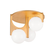 Corbett Lighting - 334-03-VGL - Three Light Flush Mount - Eiko - Vintage Gold Leaf