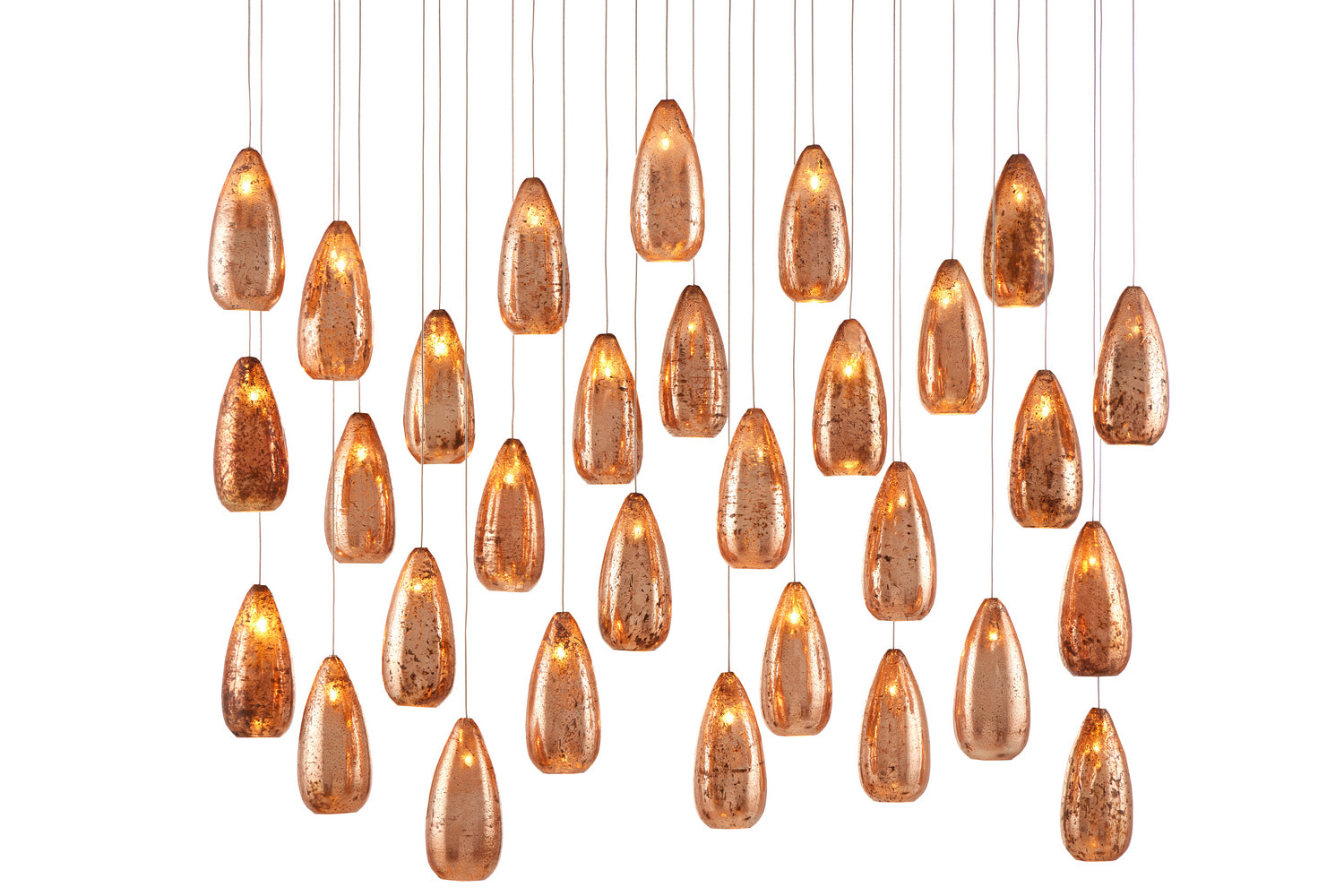 Currey and Company - 9000-0907 - 30 Light Pendant - Copper