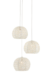 Currey and Company - 9000-0910 - Three Light Pendant - Sugar White