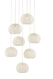 Currey and Company - 9000-0911 - Seven Light Pendant - Sugar White