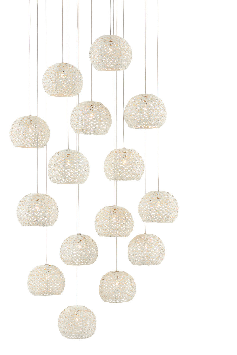 Currey and Company - 9000-0912 - 15 Light Pendant - Sugar White