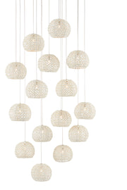 Currey and Company - 9000-0912 - 15 Light Pendant - Sugar White