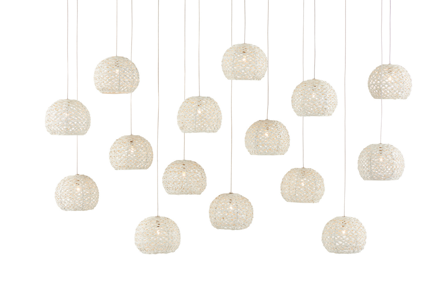 Currey and Company - 9000-0913 - 15 Light Pendant - Sugar White