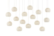 Currey and Company - 9000-0913 - 15 Light Pendant - Sugar White