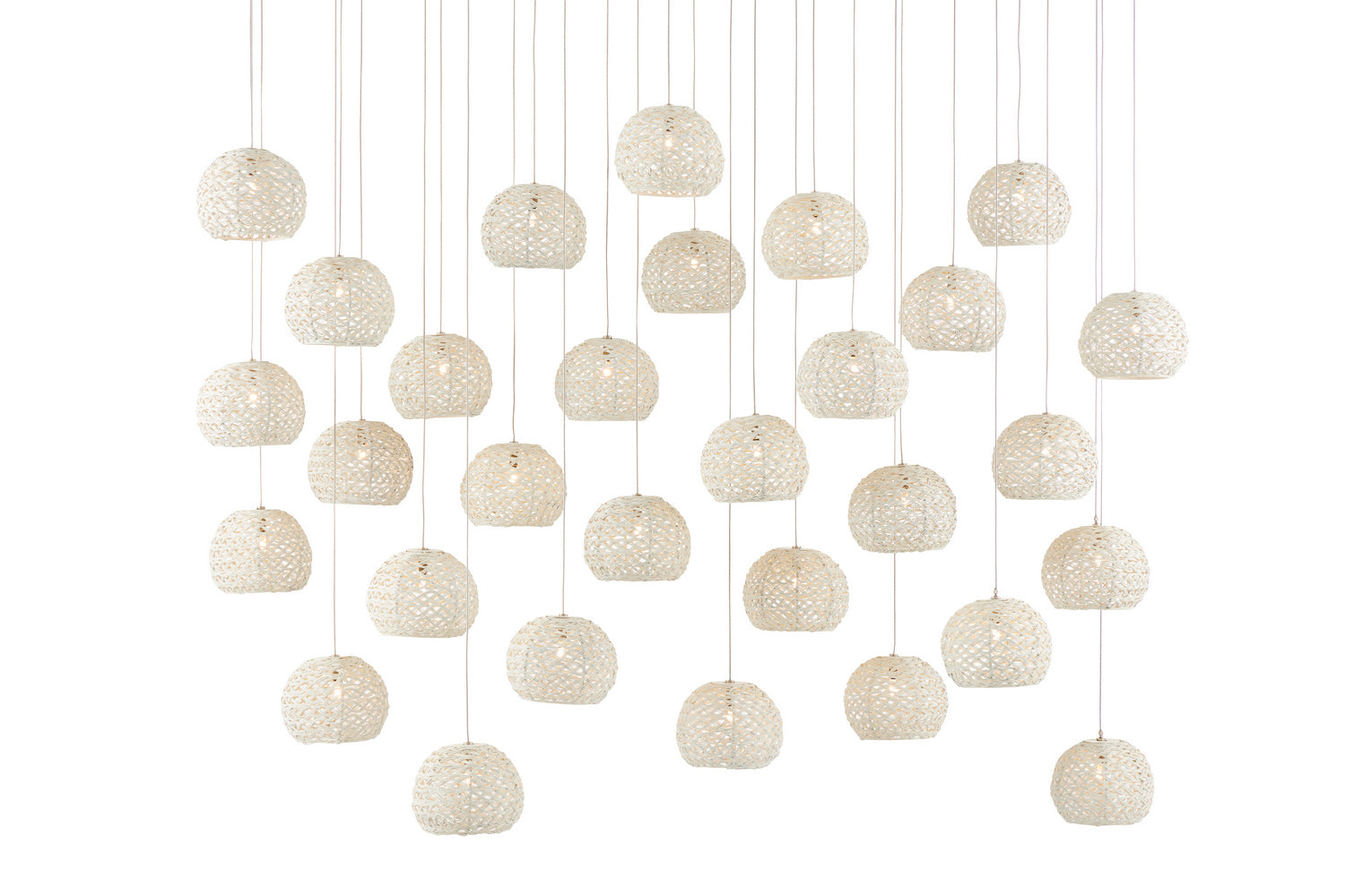 Currey and Company - 9000-0914 - 30 Light Pendant - Sugar White