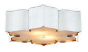 Currey and Company - 9999-0059 - Two Light Flush Mount - Sugar White/ Contemporary Gold
