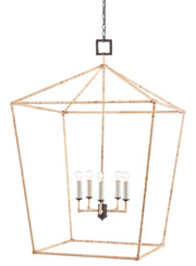 Currey and Company - 9000-0871 - Five Light Lantern - Molé Black/Natural