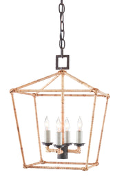 Currey and Company - 9000-0873 - Four Light Lantern - Molé Black/Natural