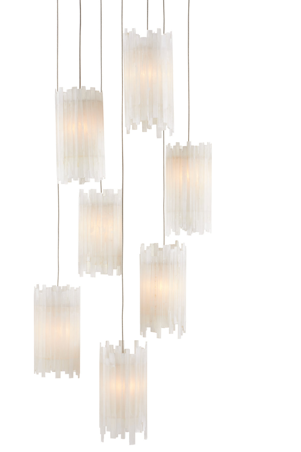 Currey and Company - 9000-0883 - Seven Light Pendant - Frosted White