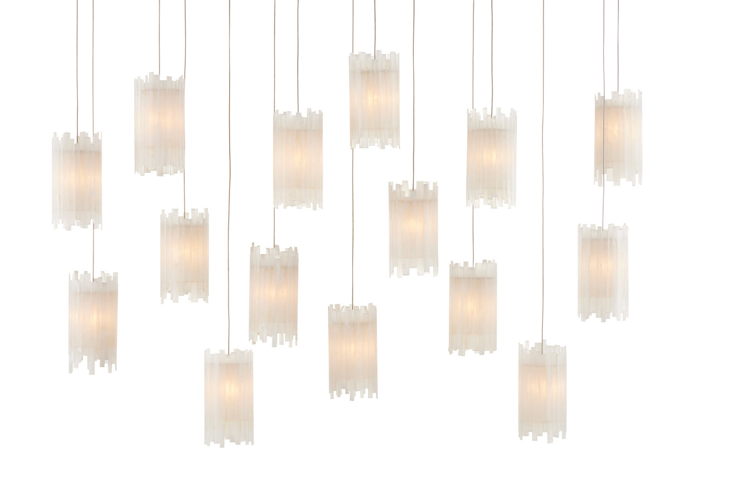 Currey and Company - 9000-0885 - 15 Light Pendant - Frosted White