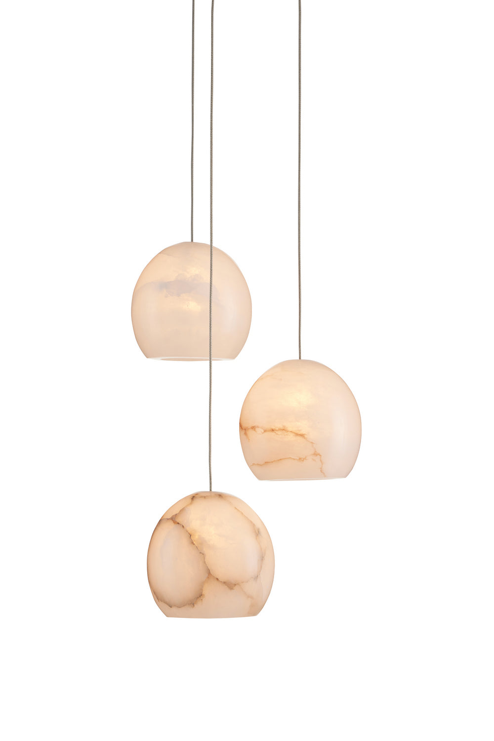 Currey and Company - 9000-0896 - Three Light Pendant - White