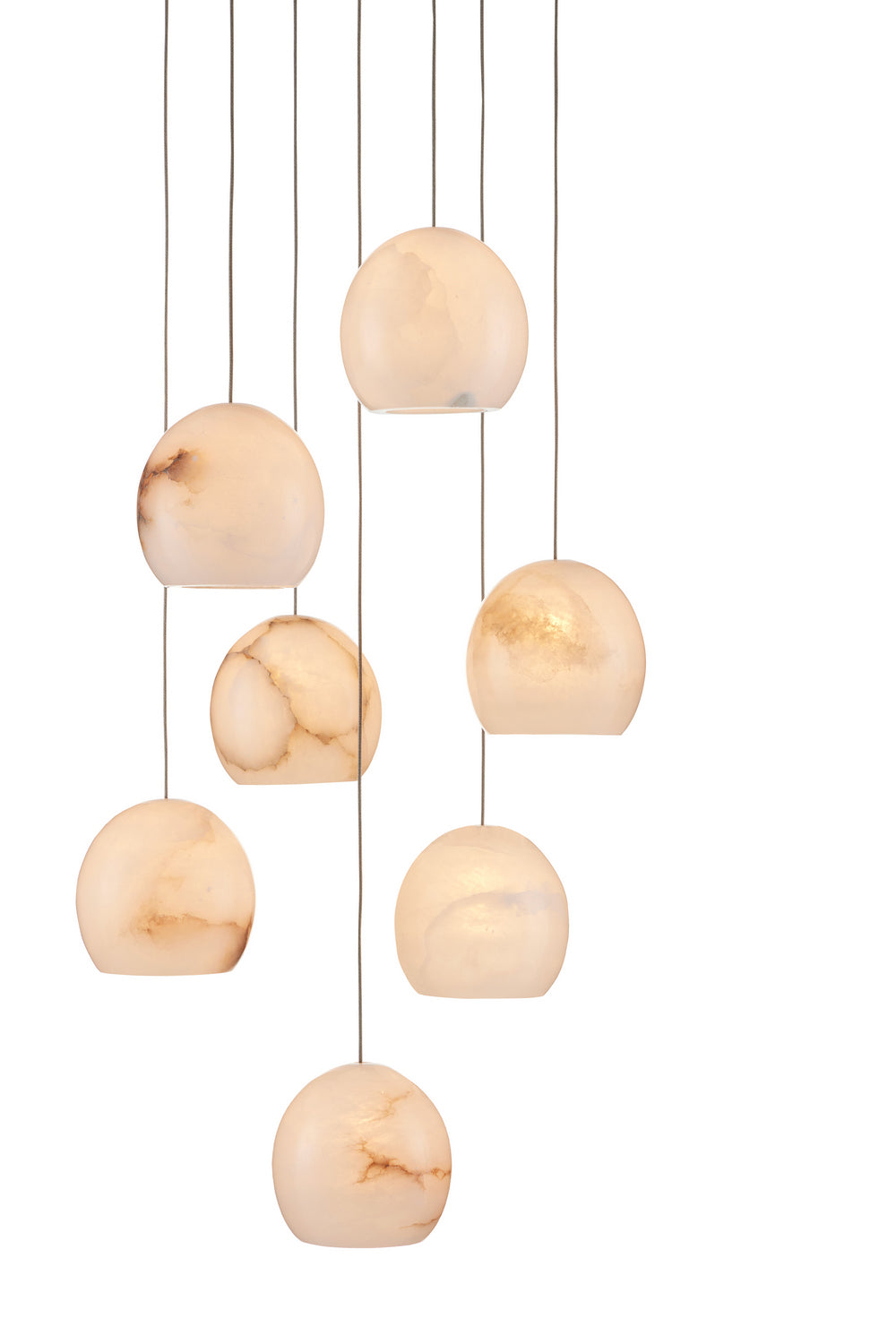 Currey and Company - 9000-0897 - Seven Light Pendant - White