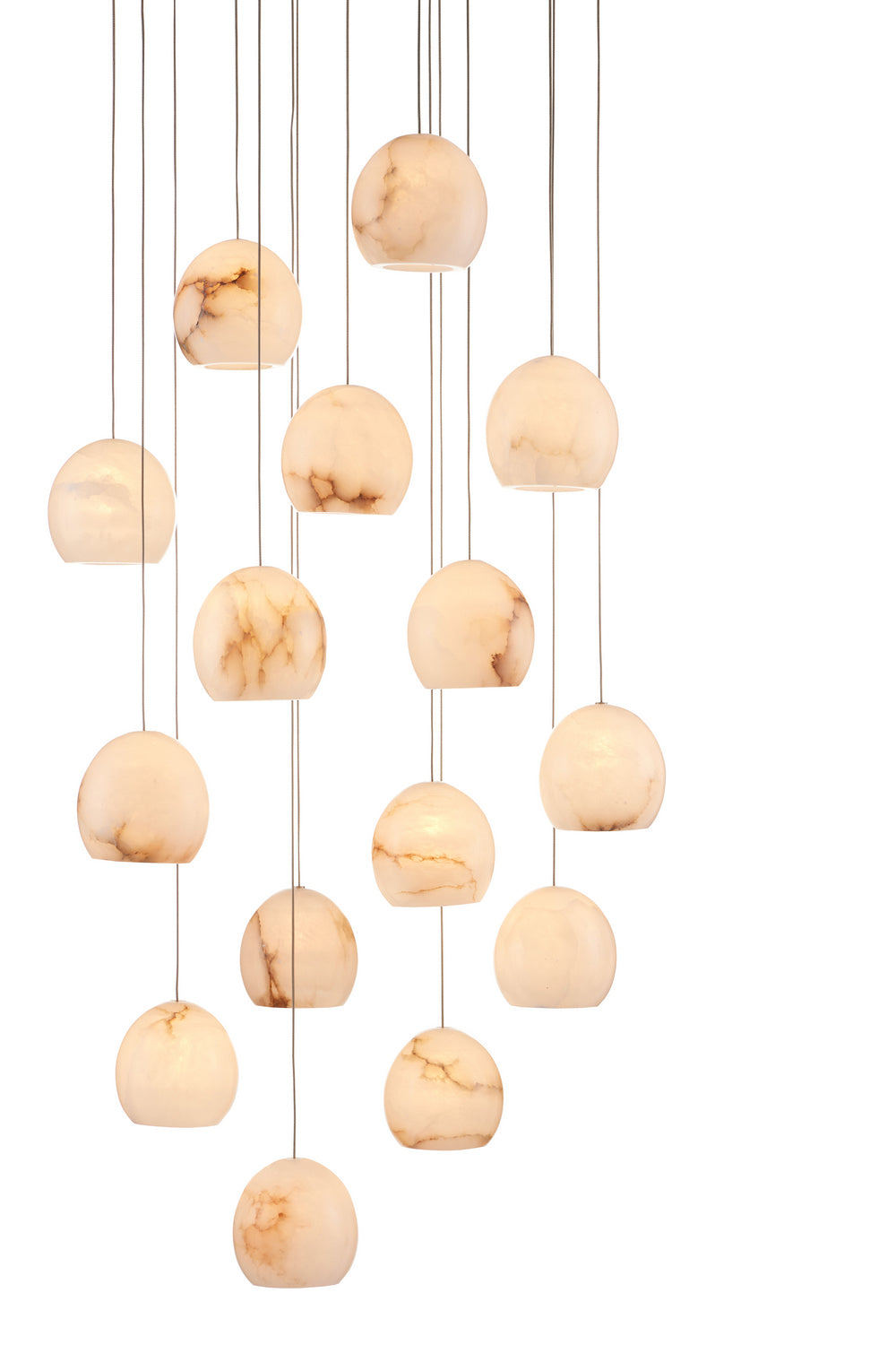Currey and Company - 9000-0898 - 15 Light Pendant - White