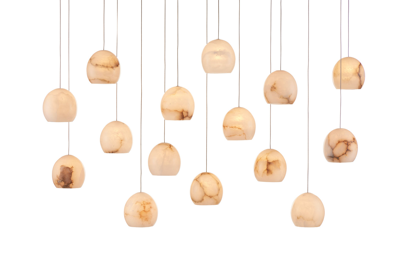 Currey and Company - 9000-0899 - 15 Light Pendant - White