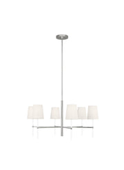 Visual Comfort Studio - KSC1086PNGW - Six Light Chandelier - Monroe - Polished Nickel