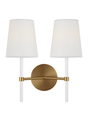 Visual Comfort Studio - KSW1102BBSGW - Two Light Wall Sconce - Monroe - Burnished Brass