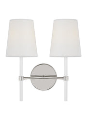 Visual Comfort Studio - KSW1102PNGW - Two Light Wall Sconce - Monroe - Polished Nickel