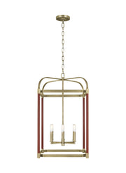 Visual Comfort Studio - LC1156TWB - Six Light Lantern - Hadley - Time Worn Brass