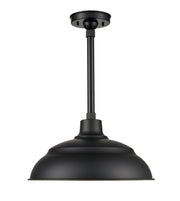 Millennium - LEDRWHS14-SB - LED Warehouse Shade - R Series - Satin Black