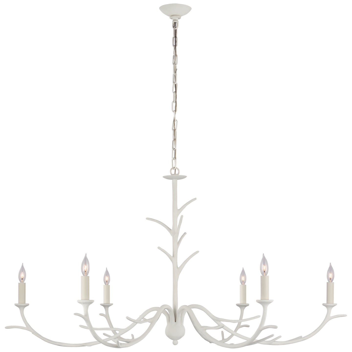 Visual Comfort Signature - JN 5076PW - Six Light Chandelier - Iberia - Plaster White