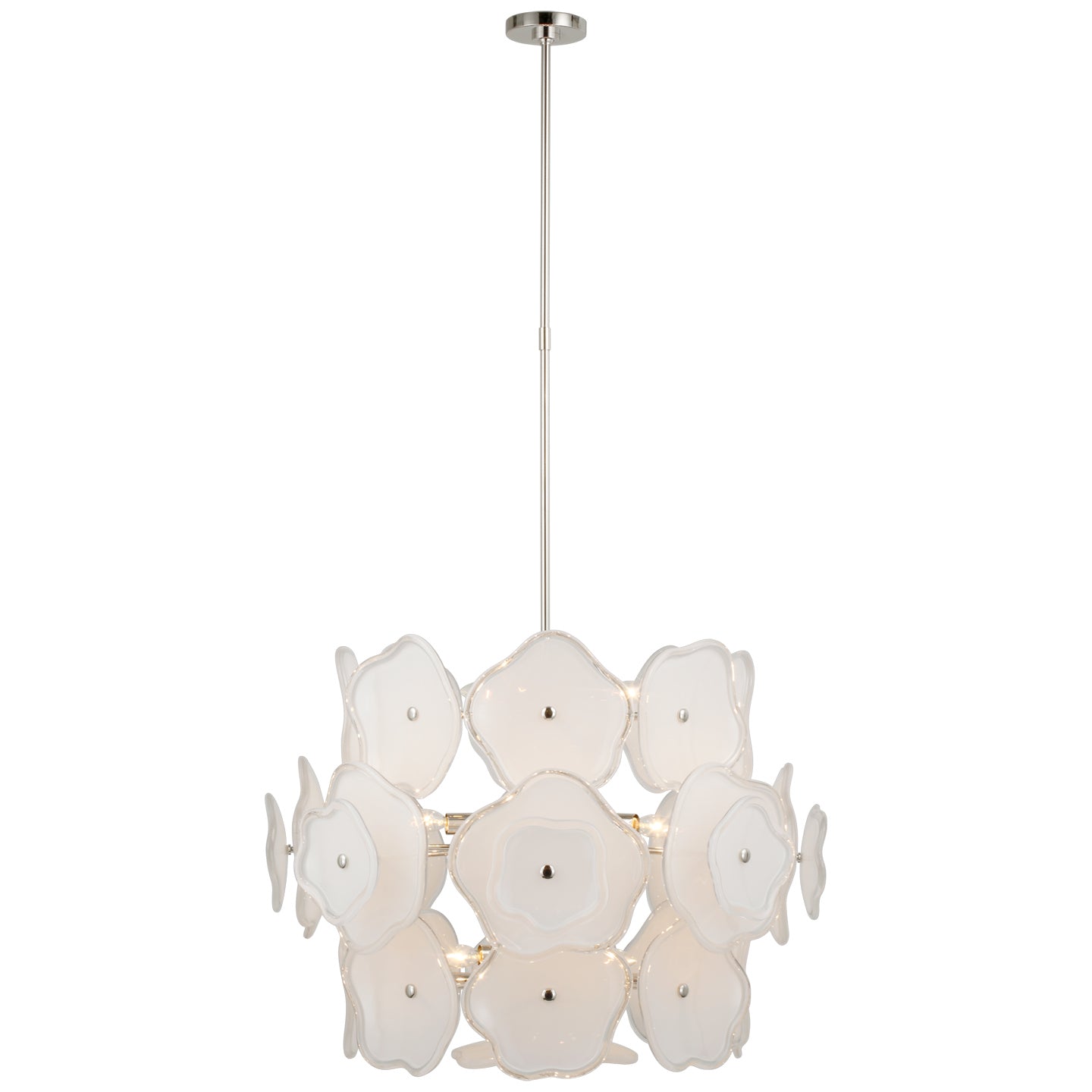 Visual Comfort Signature - KS 5067PN-CRE - LED Chandelier - Leighton - Polished Nickel