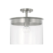 Capital Lighting - 246812BN - One Light Semi Flush Mount - Mason - Brushed Nickel